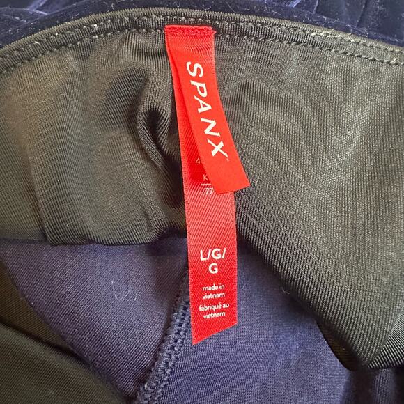 Spanx Blue Velvet Leggings sz Large - Picture 6 of 11